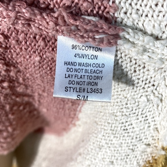 Anthropologie By Together Colorful Striped Kimono Cardigan with fringe size S/M - Picture 11 of 12